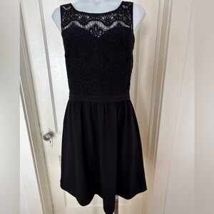 Women’s Lily Pulitzer Black Lace Cotton Cocktail Dress Size Medium Gorgeous